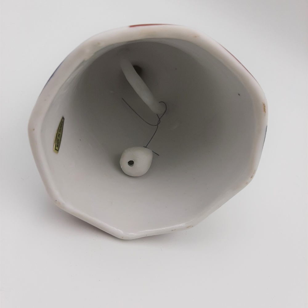 LEFTON Vintage Sm Porcelain Bell with flower print - Picture 4 of 4